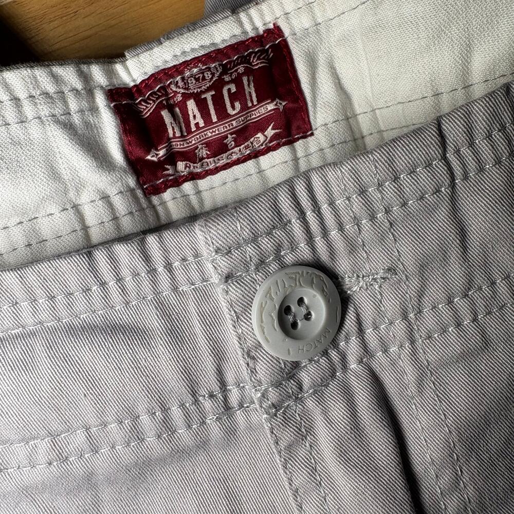 Matchstick Cargo Shorts Mens 44 Gray NWT Match Casual Utility Shorts